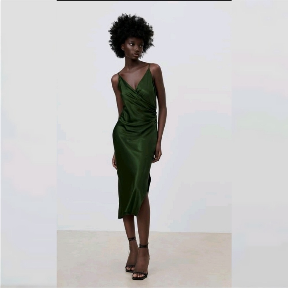 Zara Draped Camisole Midi Dress - Picture 13 of 16